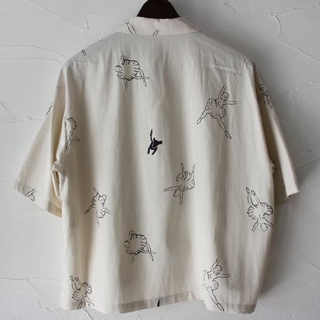 atelier naruse アトリエナルセ　レーヨンコットン開襟シャツ～バレリーナ～ rayon cotton open collar shirt　【送料無料】