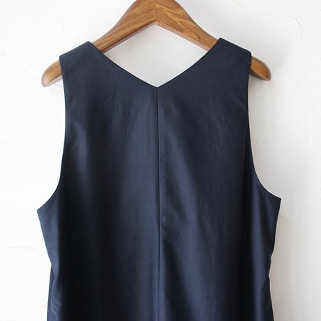 **またまたまた再入荷**LinenYa リネンヤ　Vネックジャンパースカート　#ブラック、ネイビー