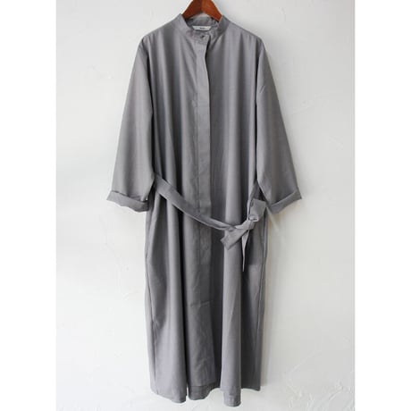 amne アンヌ　GABARDINE dress coat ギャバジンドレスコート　#グレー　【送料無料】