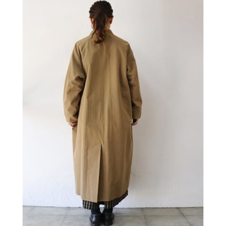 atelier naruse アトリエナルセ　コットンヘンプスタンドカラーコート｜cotton-hemp stand collar coat　【送料無料】
