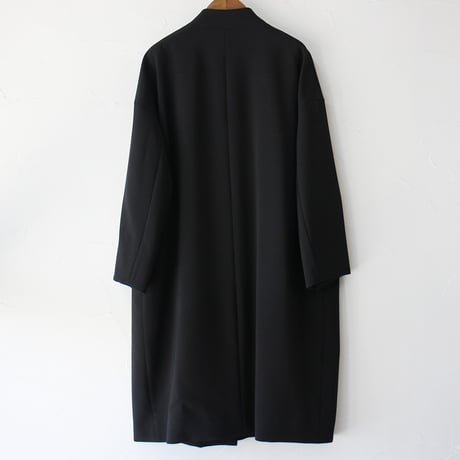 TRAVAIL MANUEL トラバイユマニュアル　ダブルクロスネイプカラーコート　#ブラック