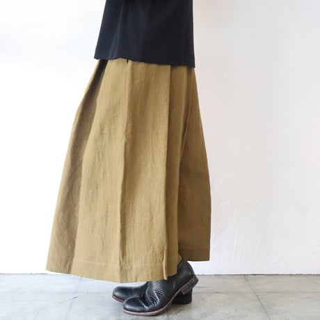 **またまた再入荷** Linenya リネンヤ　リネンタックスカート　＃キャメルブラウン、ブラック