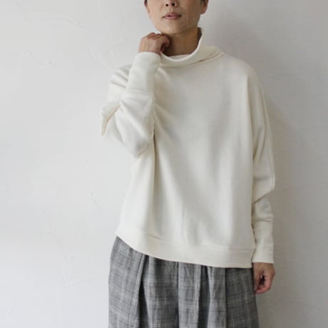 **またまた再入荷** LinenYa リネンヤ　ミニ裏毛ハイネックプルオーバー　#ブルー、アイボリー　【送料無料】