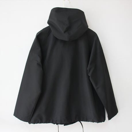 **S u K i M a -スキマ-別注** TRAVAIL MANUEL トラバイユマニュアル　ライトグログラン60/40クロスボタンパーカー　#ブラック　【送料無料】