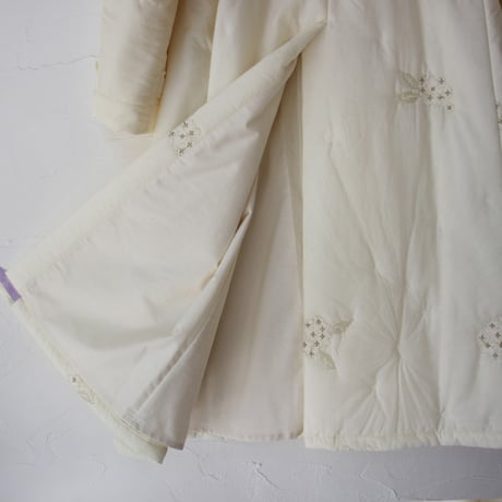 ASEEDONCLOUD アシードンクラウド　Sankayo embroidery quilt Laboratory coat #Ivory  【送料無料】