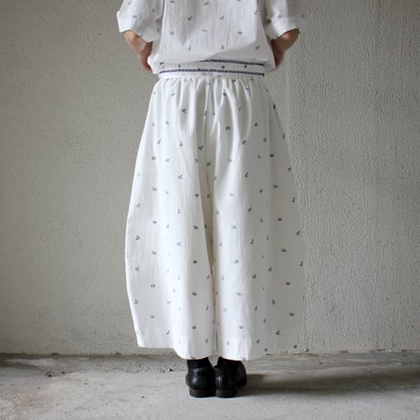 ASEEDONCLOUD アシードンクラウド companion dog print gardener pajama culotte #off white