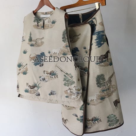 ASEEDONCLOUD アシードンクラウド 　Constellation cloth x New functional cloth Zephyros wrap skirt