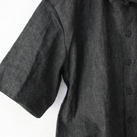 **再入荷** ASEEDONCLOUD　アシードンクラウド　Ash dyeing linen sakurashi jumpsuit  #ブラック　【送料無料】