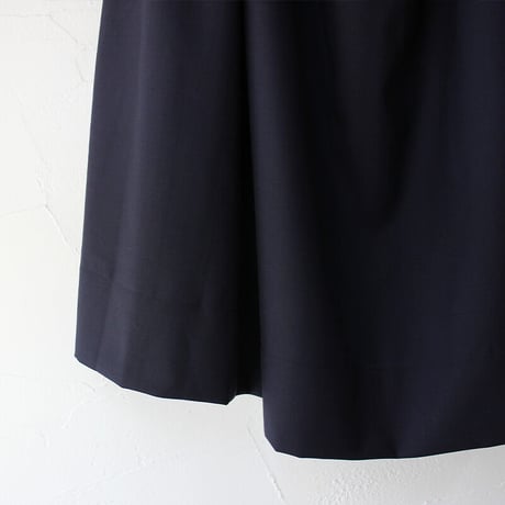 **またまた再入荷**　homspun ホームスパン　ウールトロピカルクロスギャザースカート　#ベージュ、チャコール、ネイビー　【送料無料】