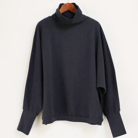 **ネイビーのみ再入荷** LinenYa 天竺ハイネックプルオーバー　#ネイビー、グレー　【送料無料】