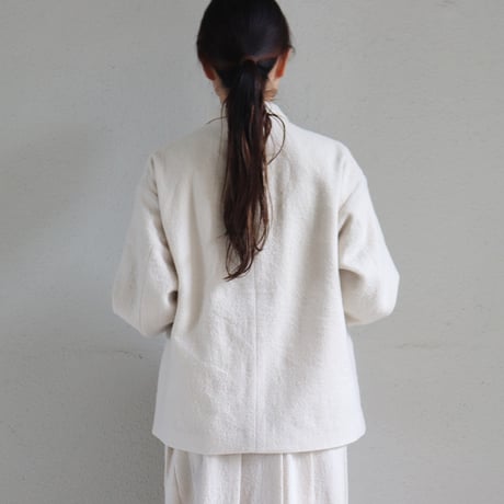 ASEEDONCLOUD アシードンクラウド　Foggy wool Sankayo jacket #off white 【送料無料】