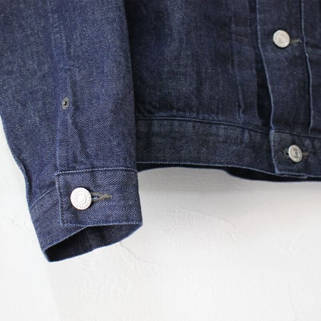 **再入荷** atelier naruse アトリエナルセ cotton denim no collar jacket コットンデニム ノーカラージャケット #インディゴ、生成り