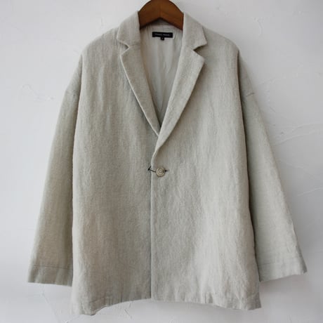 TRAVAIL MANUEL トラバイユマニュアル　W/Lミルドラスティックジャケット　#クリーム、ブラック
