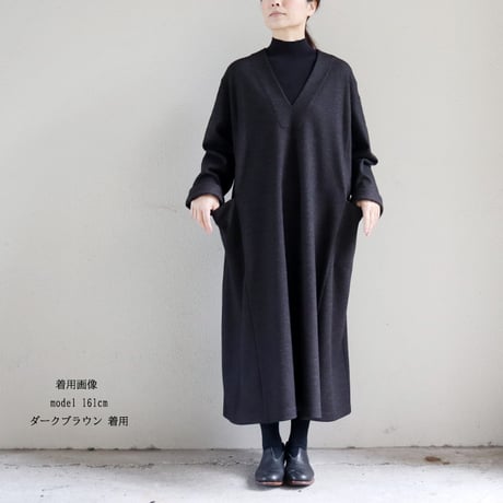 atelier naruse アトリエナルセ　wool jersey one-piece　ウールジャージーワンピース　【送料無料】