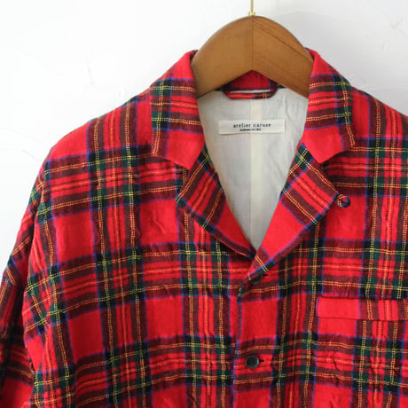 atelier naruse アトリエナルセ　ウールコットンタータンチェックテーラードジャケット wool cotton tartan check tailored jacket