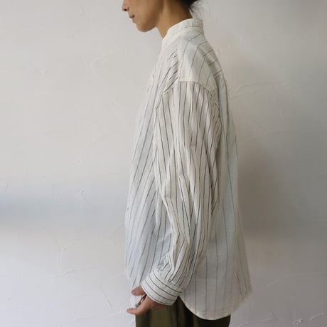 ARTE POVERA アルテポーヴェラ　コットンストライプMIXスタンドシャツ　【送料無料】