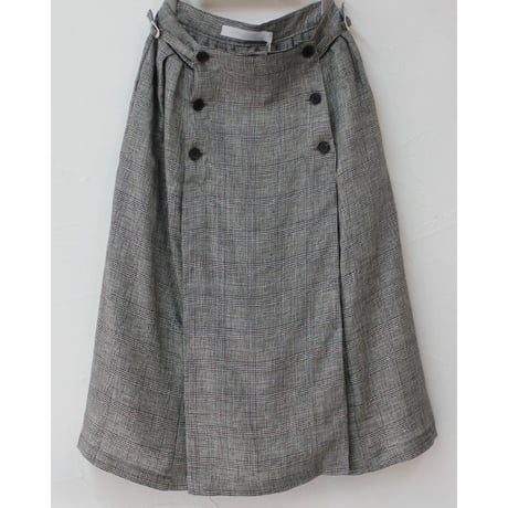 ASEEDONCLOUD アシードンクラウド　cloudcheck working skirt #black　【送料無料