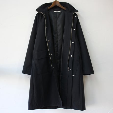 amne アンヌ　NYLON covered coat　カバーコート #ブラック　【送料無料】
