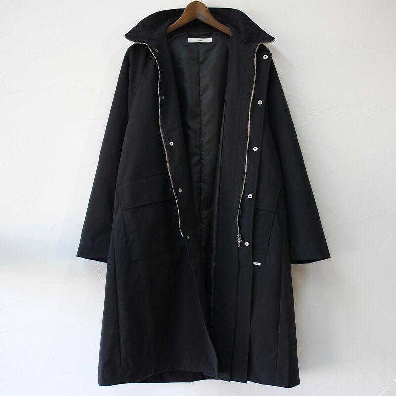ヒ*ル様 【大特価】amne アンヌ ナイロンオックスカバードコート （ブラック amne アンヌ ナイロン オックス カバードコート NYLON OX covered coat