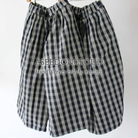 ASEEDONCLOUD アシードンクラウド　HandWerker culotte インディゴチェックハンドベイカーキュロット　#インディゴ