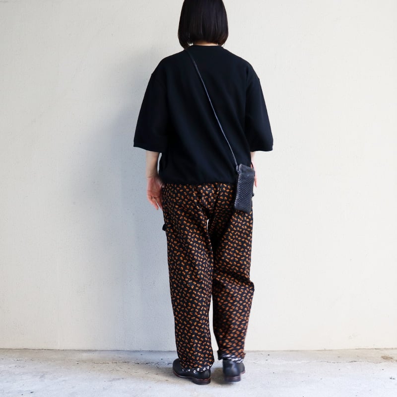 homspun ホームスパン キャラコ小花プリントフリルポケットパンツ