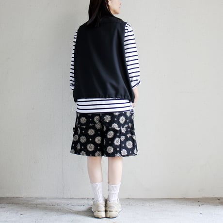 **SALE** amne アンヌ　GABARDINE useful vest　#ブラック、ベージュ 【送料無料】