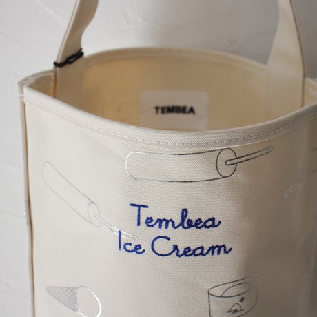 TEMBEA テンベア　BAGUETTE TOTE SMALL PRINT　#ICE+刺繍【送料無料】
