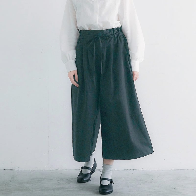 MAGALI マガリ インディゴ コットン フラット パンツ MAGALI