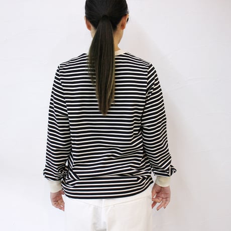**再入荷**　atelier naruse アトリエナルセ　コットンボーダーカットソー（長袖）cotton border cut&sewn（long sleeves）