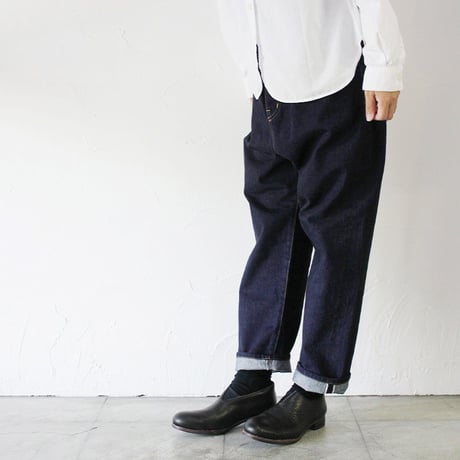 TRAVAIL MANUEL トラバイユマニュアル　セルビッチデニム5P パンツ　♯インディゴ、ホワイト、ライトグレー　【送料無料】