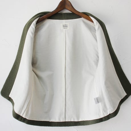 atelier naruse アトリエナルセ　pure wool bouclé vest　ピュアウールブークレベスト　#ブラック、オリーブ　【送料無料】