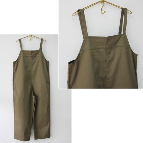 TRAVAIL MANUEL トラバイユマニュアル　ライトツイルサロペット　#ブラック、カーキ　【送料無料】