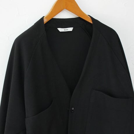 amne アンヌ　DRAPEY cardigan #チャコール、ブラック　【送料無料】