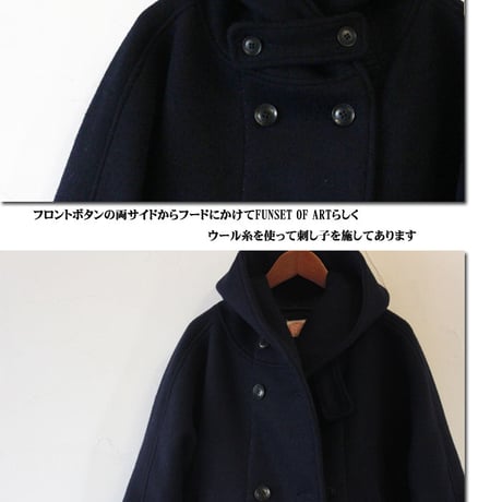 FUNSET OF ART ファンセットオブアート モッサウールLIBREフードコート　♯ネイビー　【送料無料】