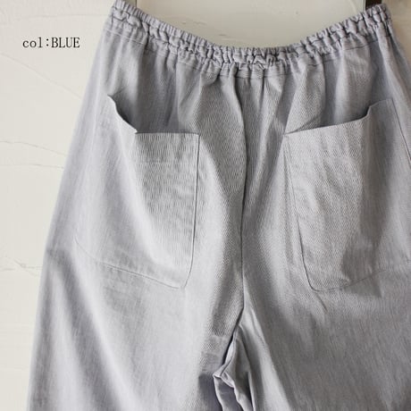 **再入荷** LinenYa リネンヤ　コードレーンワンタックパンツ　#ブルー、グレー　【送料無料】