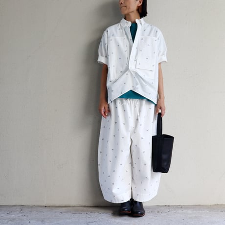 ASEEDONCLOUD アシードンクラウド companion dog print gardener pajama culotte #off white