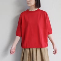 **新色追加・またまたまた再入荷** LinenYa リネンヤ as it is. コットンボートネック5分袖ニット　【送料無料】