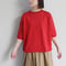 **新色追加・またまたまた再入荷** LinenYa リネンヤ as it is. コットンボートネック5分袖ニット　【送料無料】