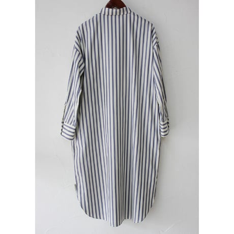amne アンヌ　STRIPE dolman dress #BLUE