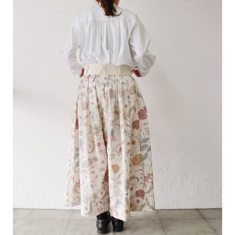 ASEEDONCLOUD アシードンクラウド　Antique flower print Memento culottes #ナチュラル　【送料無料】