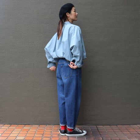 ARTE POVERA アルテポーヴェラ　 タイプライター染めポンチョシャツ　#ホワイト、スモークサックス、ブラック