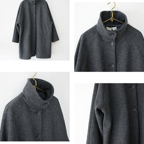 CAERULA カエルラ  woolring frare coat ウールリングフレアーコート　#チャコールグレー