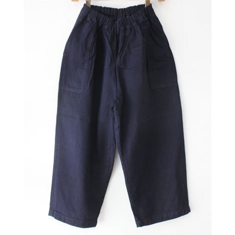 **今季も再入荷** homspun ホームスパン　10ozデニムギャザーパンツ　#ホワイト、ブリーチブルー、ブルー