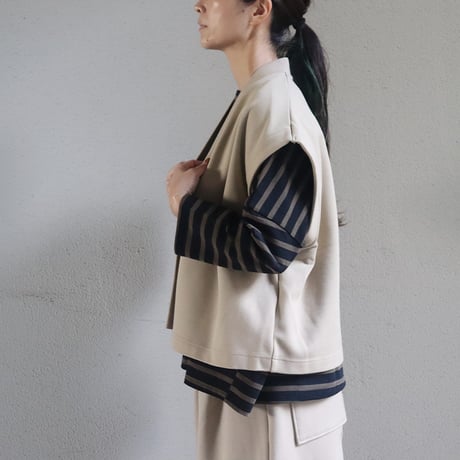 ARTE POVERA アルテポーヴェラ　ポンチ裏起毛フレンチカーデ　#ベージュ