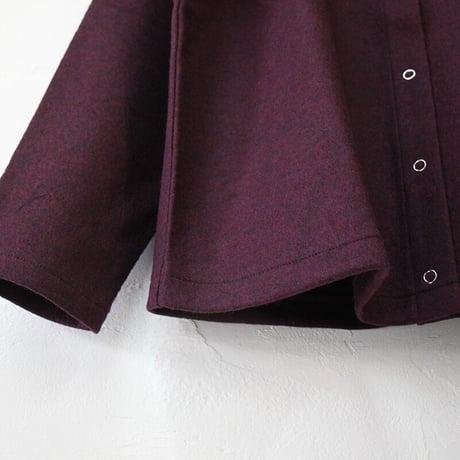 **再入荷** Linenya リネンヤ　ドットボタンフリルカーデ　#ネイビー、エンジ　【送料無料】