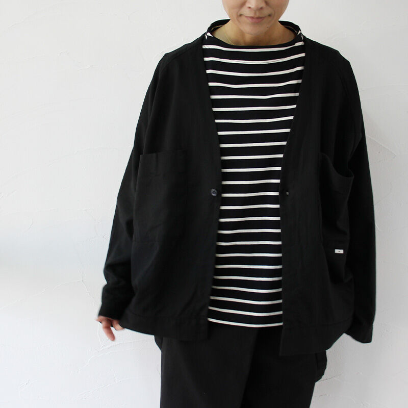 amne アンヌ DRAPEY cardigan #アイボリー、ブラック 【送料無料】 | s