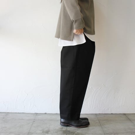 TRAVAIL MANUEL トラバイユマニュアル ブリティッシュツイルズートパンツ　#ブラック