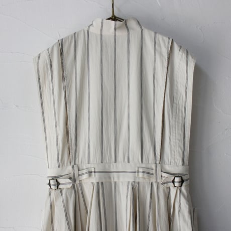 ASEEDONCLOUD アシードンクラウド　Zephyros stripe Hiraeth work coat  #off white 【送料無料】
