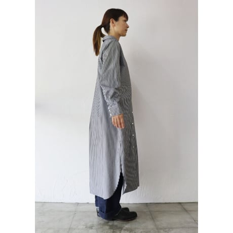 amne アンヌ　STRIPE bias dress　#Bordeaux、Black 【送料無料】