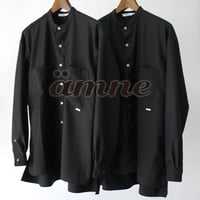 amne アンヌ　GABARDINE covered shirts ギャバジンカバードシャツ　#ブラック　【送料無料】